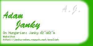 adam janky business card